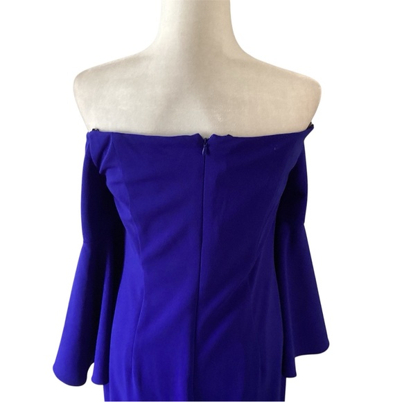 Calvin Klein Off Shoulder Ruffle Sleeve Sheath Dress 12 - Picture 10 of 12